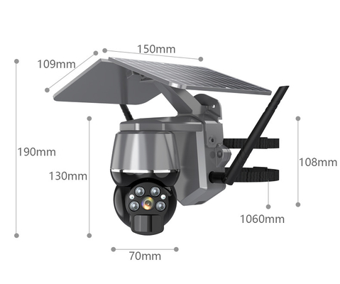 5V 2A ABS 4g 와이파이 보안 카메라, 4g 피츠 카메라 태양 방화