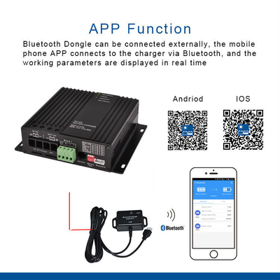 DC DC 배터리 충전기 12V-12V 30A 지원 블루투스 자동 스마트 충전기