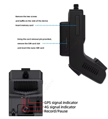 정의 4G 와이파이 GPS 나이트 비전 대시 카메라와 루프 기록 및 주차 모니터