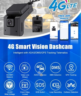 소스 앱 컨트롤 4G 대시캠 및 GPS ADAS/DSM/BSD/PCW 4G 모바일 DVR