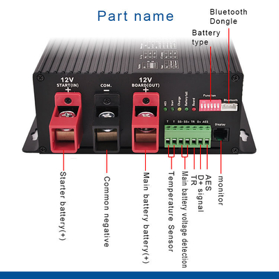 충전 DC 배터리 충전기 30A 블루투스 390W Pvmax 12V 주 배터리 솔루션