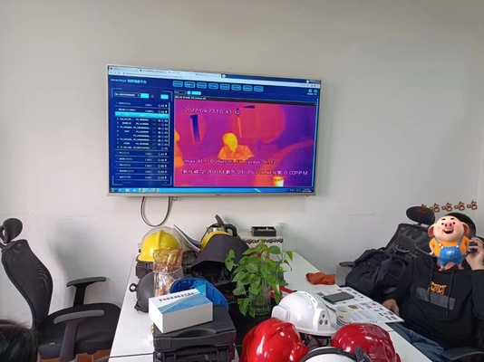 4G 소방관 안전 헬멧 카메라 LCD 화면 비전 불 방지 물 방지
