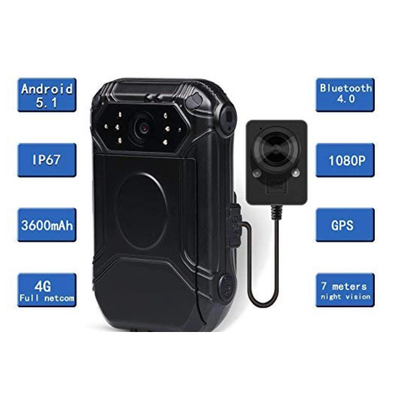 4G 경찰 웨어러블 HD 신체 카메라 보안 경비원 개인 DVR 카메라