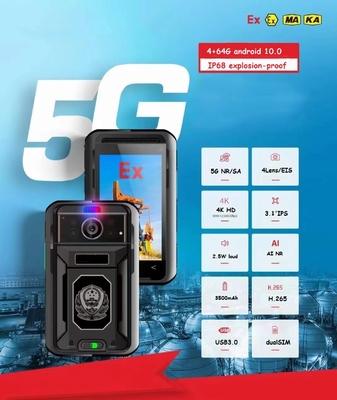 고비트레이트 256kbps-8Mbps 5G 바디 카메라와 1300만 화소 후방 카메라