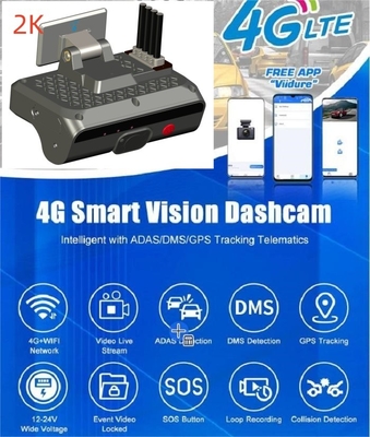 4G 대시보드 듀얼 카메라 AI ADAS DMS H.264/H.265 비디오 압축으로 드라이버 얼굴 인식