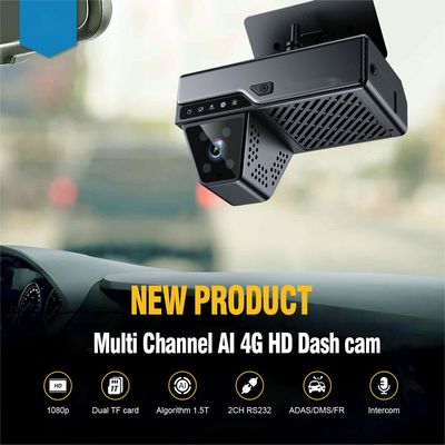4G 얼굴 인식 AI 대시캠 ADAS DSM SOS GPS 고급 운전 보조 시스템 H.264/H.265 비디오 압축