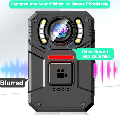 고화질 4K 풀 HD 휴대용 바디캠 미니 카메라 (2인치 디스플레이 및 2500mAh 배터리)