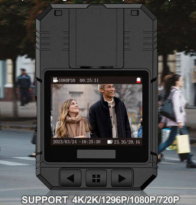 고화질 4K 풀 HD 휴대용 바디캠 미니 카메라 (2인치 디스플레이 및 2500mAh 배터리)